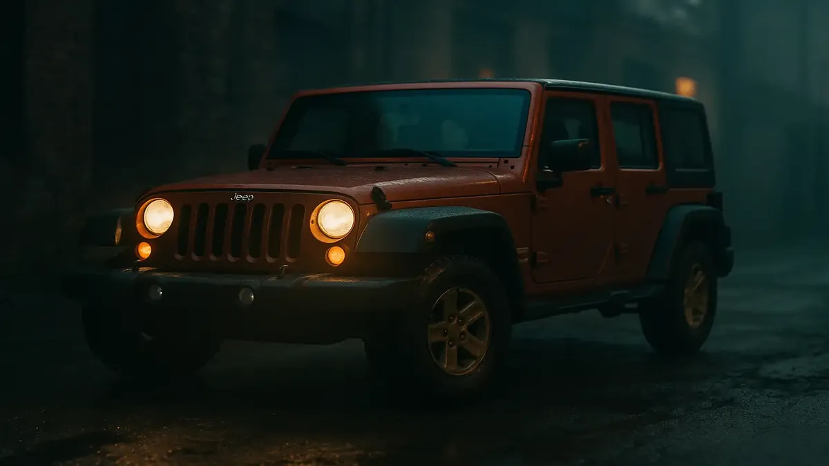 जीप रैंगलर वैगन नीलामी बोली ग्राफिक जो मूल्य वृद्धि को दर्शाता है, रोमांचक खरीद अनुभव का प्रतीक।