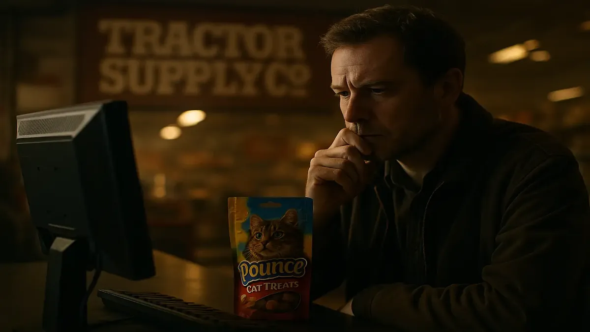 एक व्यक्ति ने अपने ईमेल में कैट ट्रीट्स के लिए ट्रैक्टर सप्लाई की लॉयल्टी रिवॉर्ड्स के बारे में अचानक सूचना पाई।