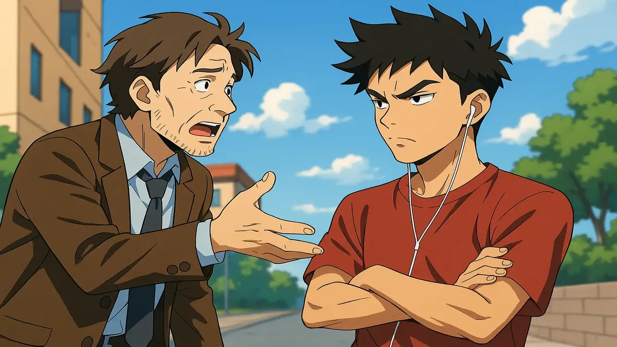 युवा रैपर की एनीमे चित्रण, जो 20 साल बाद परिवार के संबंधों और अतीत की कठिनाइयों पर विचार कर रहा है।