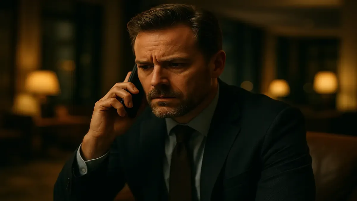 एक ग्राहक सेवा प्रतिनिधि का दृश्य, जो एक अजीब रिफंड अनुरोध कॉल ले रहा है।