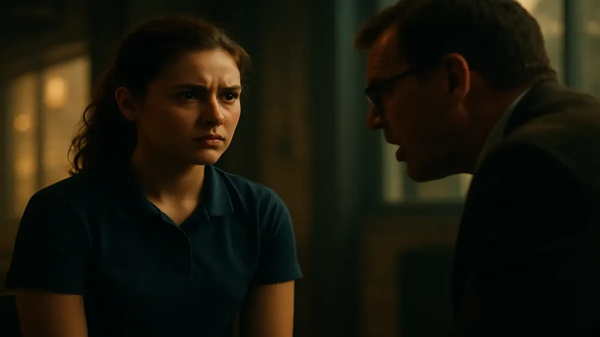 कार्यस्थल पर उत्पीड़न के खिलाफ आत्मविश्वास के साथ खड़ा एक युवा व्यक्ति।