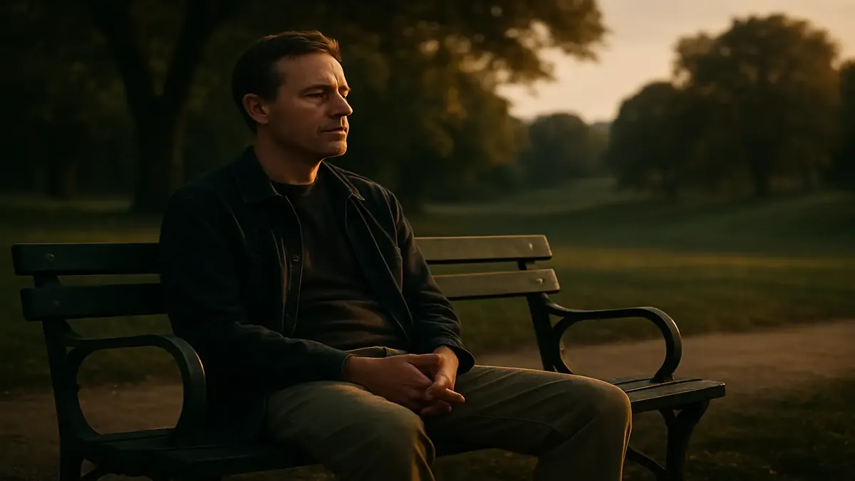 गर्मियों और पतझड़ के बीच की शांति में एक सुंदर परिदृश्य का दृश्य।