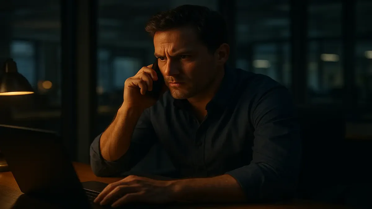 Cinematic image of a professional negotiating for better pay in a modern office setting.