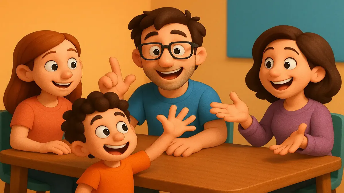 Cartoon-style illustration of a lively discussion, perfect for a free-for-all thread on community topics.