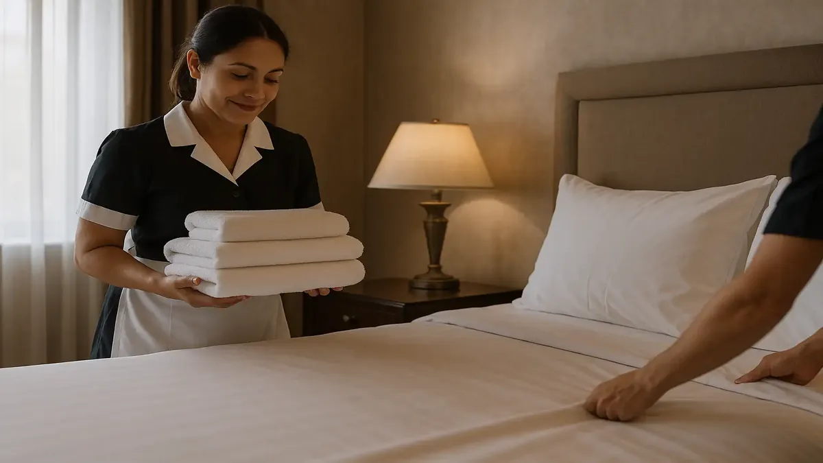 A hospital scene depicting a patient and family discussing care options, emphasizing direct communication.