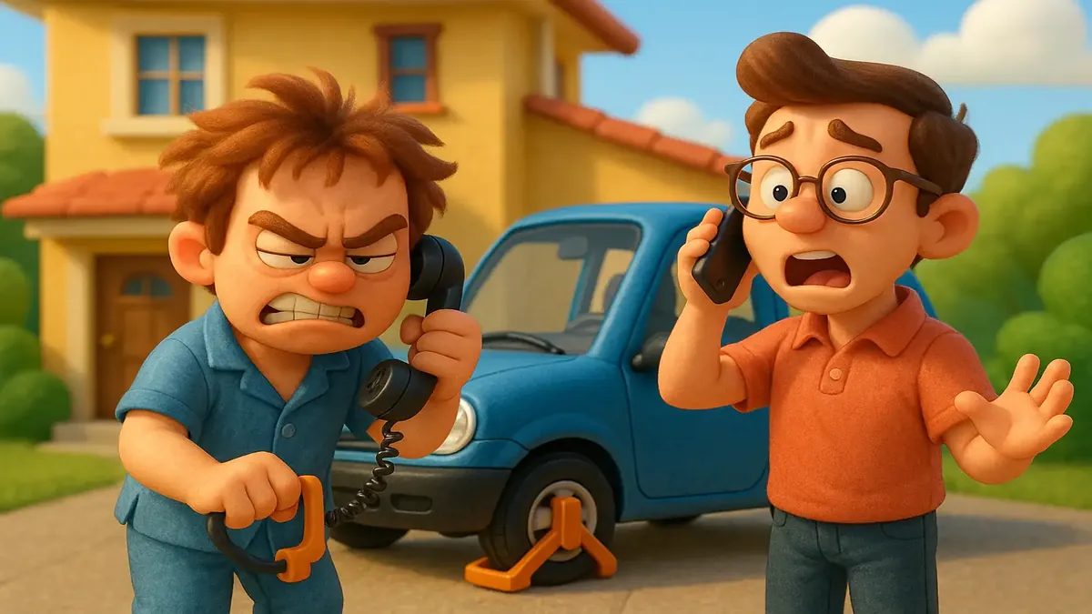 Cartoon-style illustration of a frustrated person waking up from noise at night, symbolizing roommate troubles.