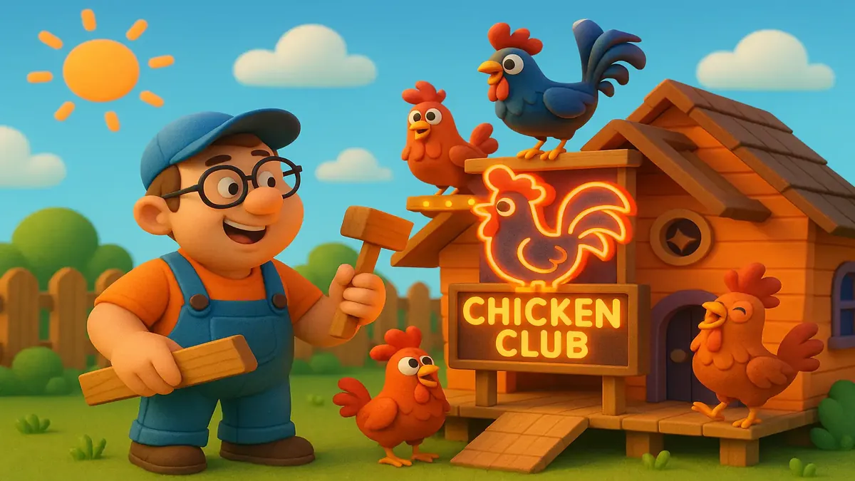 Cartoon 3D illustration of Kevin Neighbor's luxurious 
