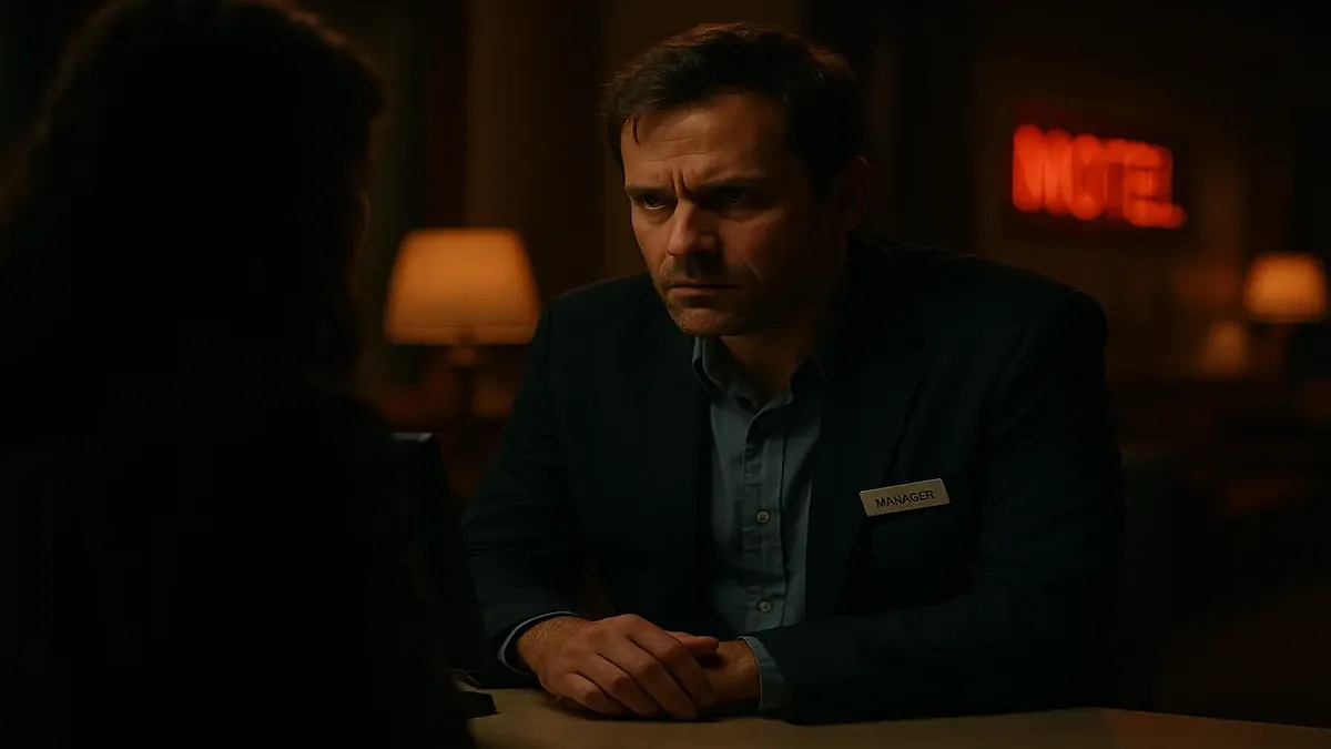 Frustrated McDonald's manager dealing with customer complaints about chicken nugget prices in a cinematic setting.