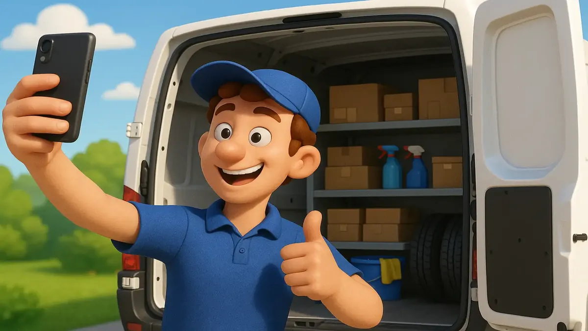 Cartoon-3D illustration of a truck video checklist, emphasizing thoroughness and creativity in video production.