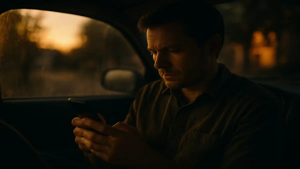 Employee looking frustrated while managing tasks and deadlines in a cinematic office setting.