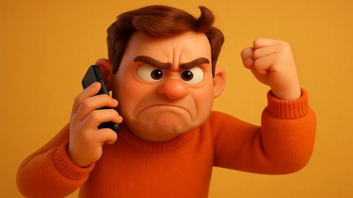 Cartoon 3D image of a person reflecting on a mistake, symbolizing the journey of owning imperfections.