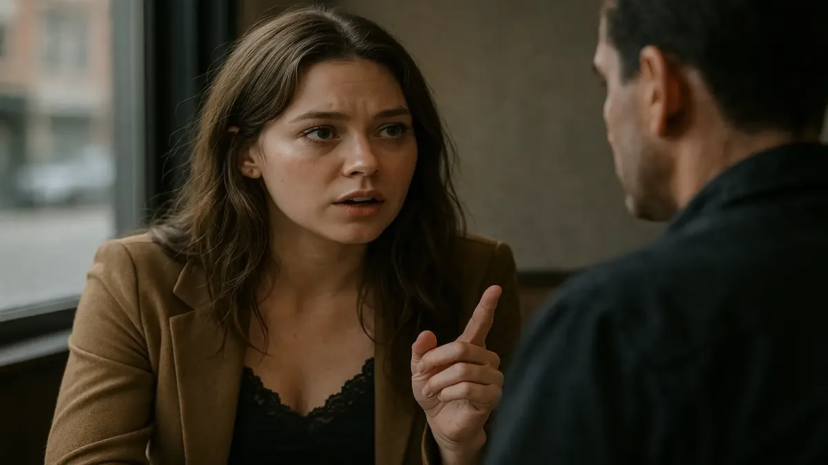 Escort in a dimly lit room, contemplating a late client’s arrival and their unusual questions.