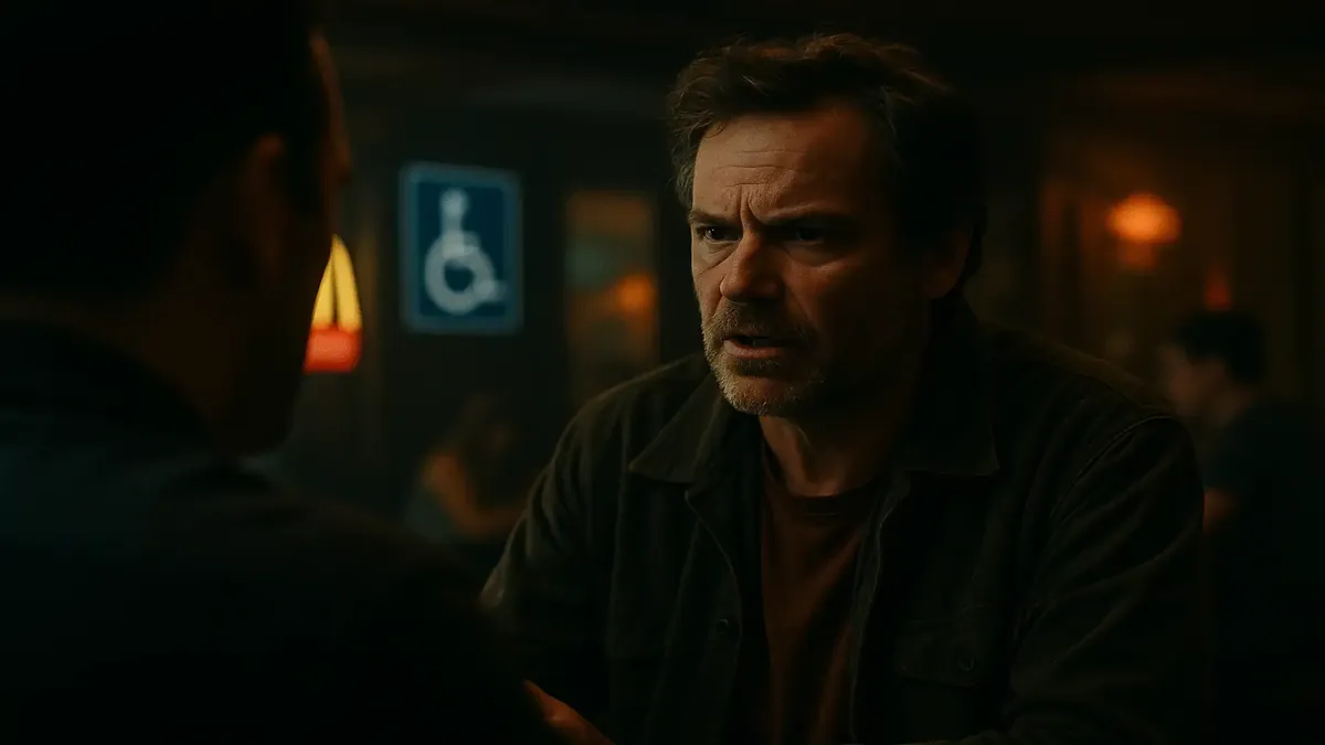 A cinematic view of a vibrant local bar, contrasting with American cultural stereotypes.