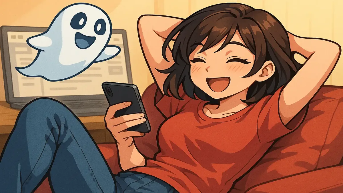 Anime illustration depicting ghosting in communication, symbolizing modern business interactions and customer engagement.