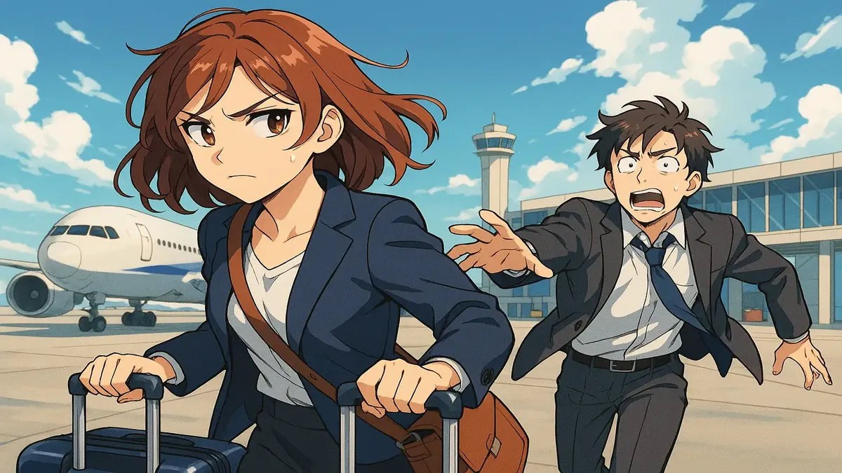 Anime-style illustration of a person feeling overwhelmed by blame and responsibilities across the world.