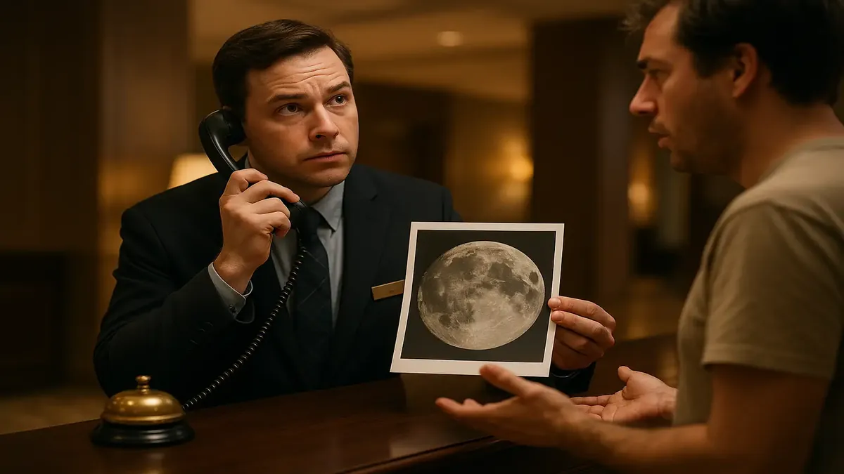 Entitled guests demanding luxury amenities without extra cost, reflecting common hospitality challenges.