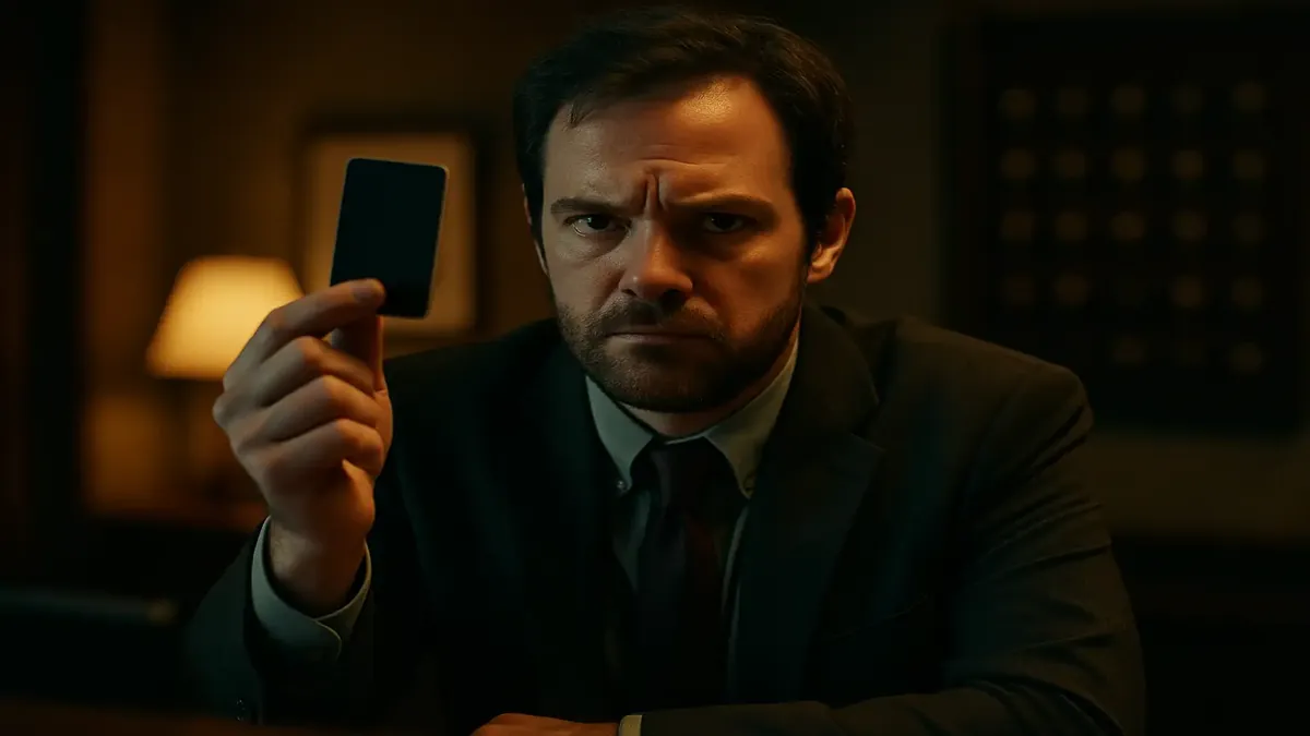 Frustrated hotel staff dealing with lost key cards in a cinematic scene of chaos and confusion.