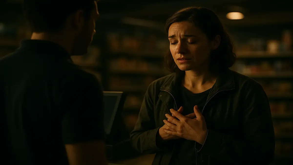 Customer apologizes for attitude after discussing missing item at checkout, showcasing respect and understanding.