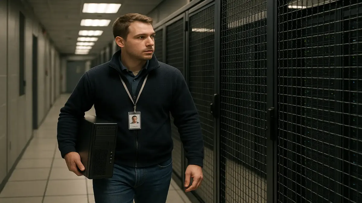 Young IT professional unexpectedly infiltrates high-security facility during equipment deployment.