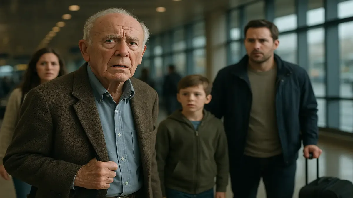 விடுமுறையில் குழப்பமாக இருக்கும் முதியோர் விருந்தினர்களுடன் குடும்பம் ஒன்று கூடும் சூழல்.