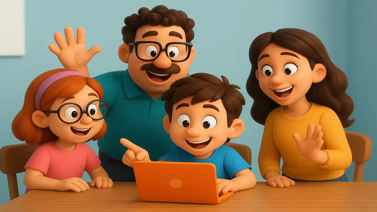 जीवंत चर्चा का कार्टून-शैली 3डी चित्रण, प्रश्नों और टिप्पणियों के लिए खुला थ्रेड दर्शाता है।