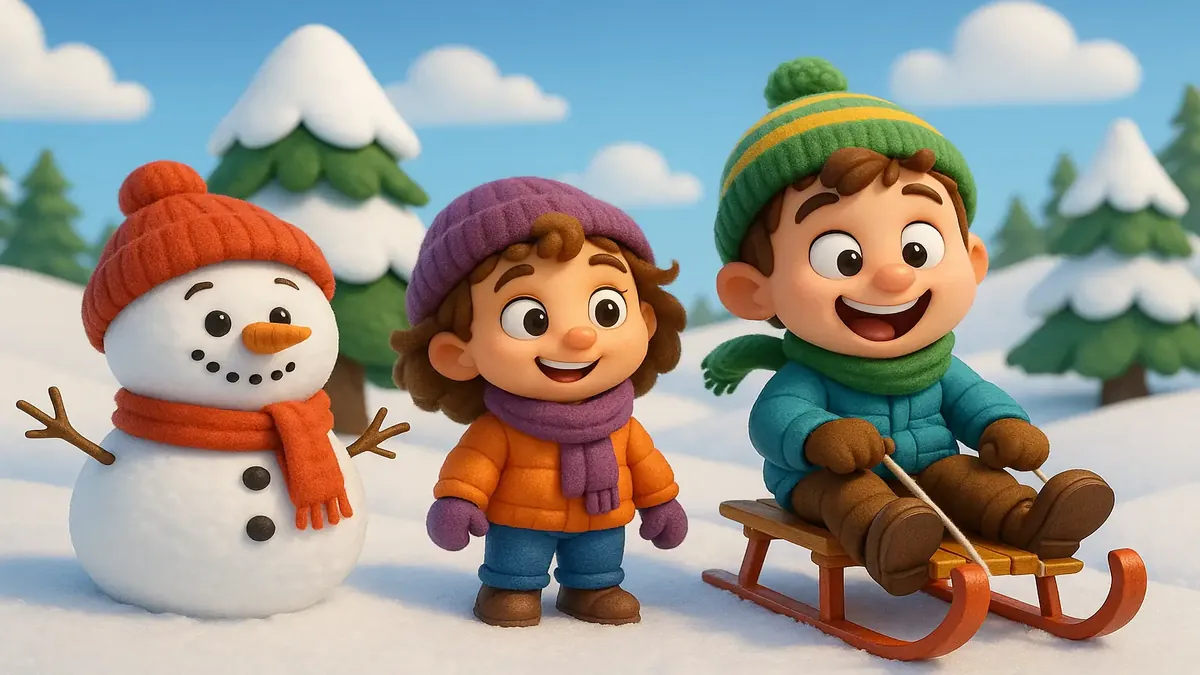 एक मजेदार छुट्टियों के दृश्य की कार्टून-3डी चित्रण जिसमें फुलकारी, घुंघराले सजावट और बर्बादी का संकेत है।