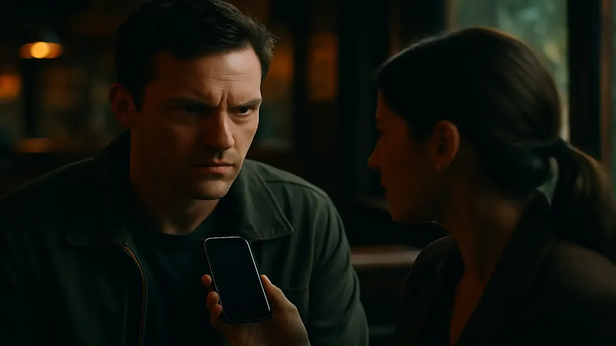 गलत नंबर की कॉल से परेशान व्यक्ति, संचार की कठिनाइयों को दर्शाता है।