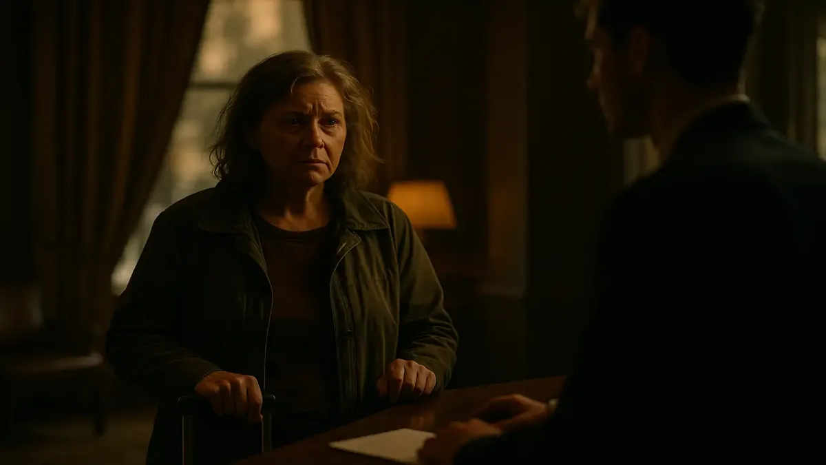 होटल रिसेप्शन पर इंतज़ार करता एक निराश मेहमान, जल्दी चेक-इन अनुरोध को दर्शाते हुए।