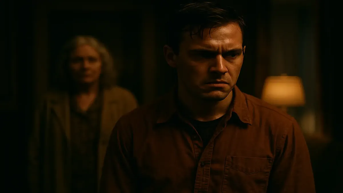 मेहमान और मेज़बान के बीच तनावपूर्ण क्षण, हवा में परेशान करने वाली पेशाब की गंध के साथ, सिनेमाई शैली में कैद।