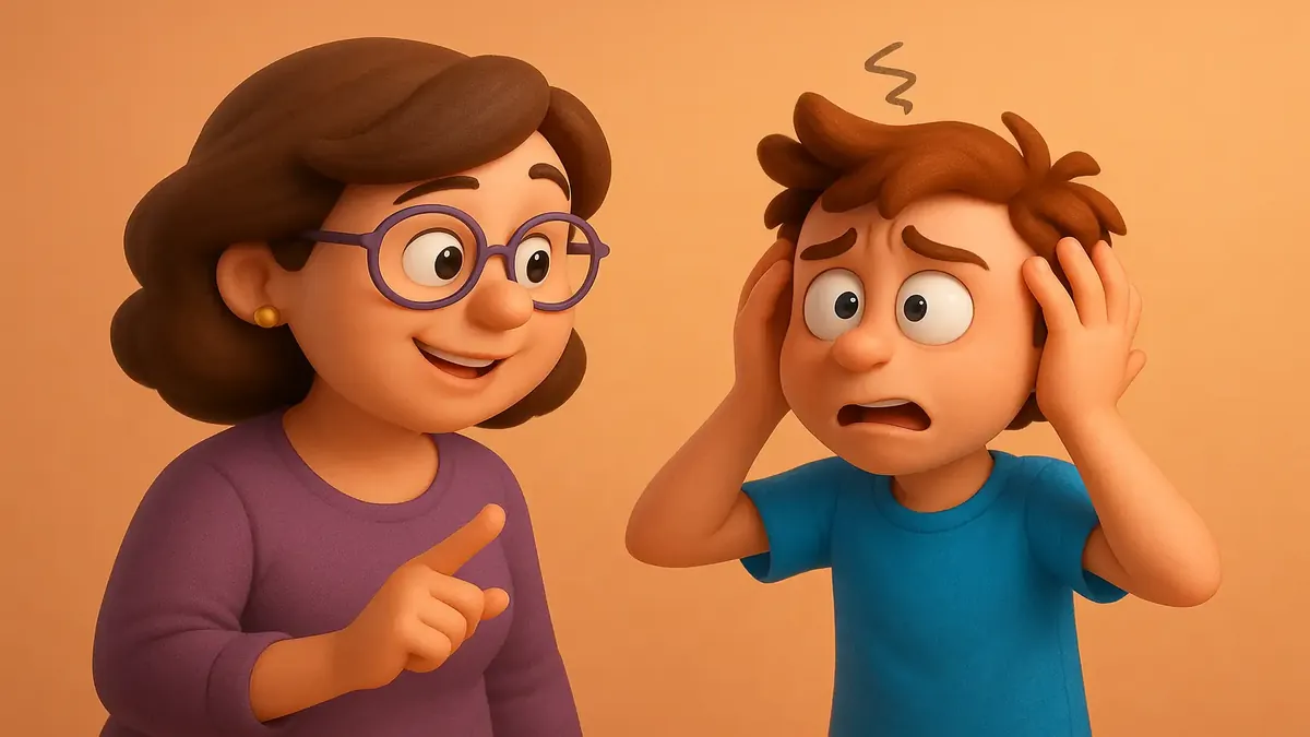 डिस्लेक्सिया और इसके पढ़ाई-लिखाई पर असर के बारे में बातचीत दर्शाने वाली कार्टून 3D चित्रण।