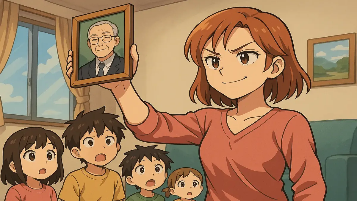 Ilustración de anime de una mujer planeando venganza con una expresión misteriosa, reflejando su conflicto interno.