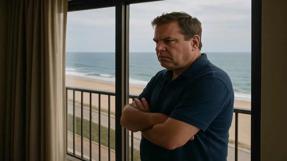 Impresionante vista frente al mar desde Virginia Beach, mostrando el océano Atlántico y la animada escena del malecón.