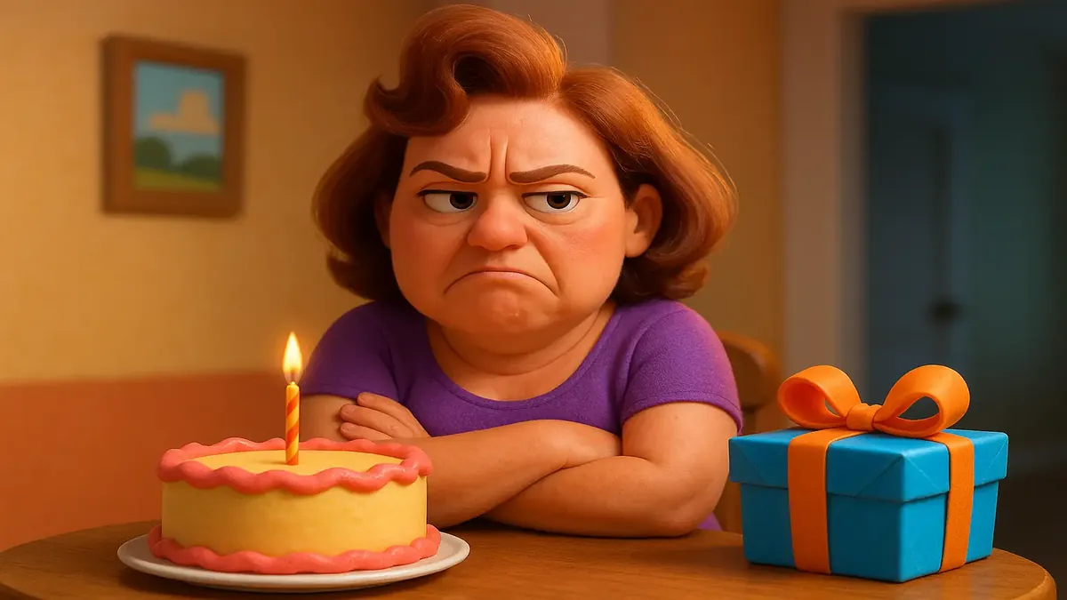 தனது முந்தைய உறவுகளை நினைவில் கொண்டு ஆழமான சிந்தனையில் இருக்கும் ஆடவரின் கார்டூன்-3D வரைபடம்.