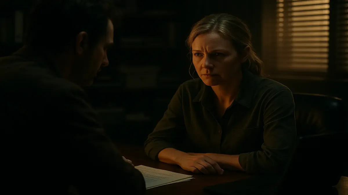 சினிமா காட்சியில் குழப்பத்தை சந்திக்கும் அலுவலக மேலாளர், ஒழுங்கின்மை மற்றும் தலைவர் சவால்களை எதிர்கொள்கிறார்.