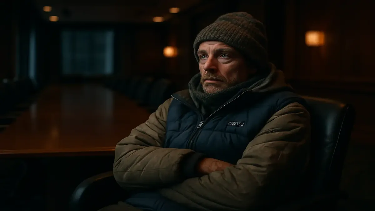 படகோடியில் உள்ள மனிதனின் கலைஞனான ஆவி, நகரில் குளிர் பருவ வாழ்க்கையைப் பதிவு செய்யும் காட்சி.