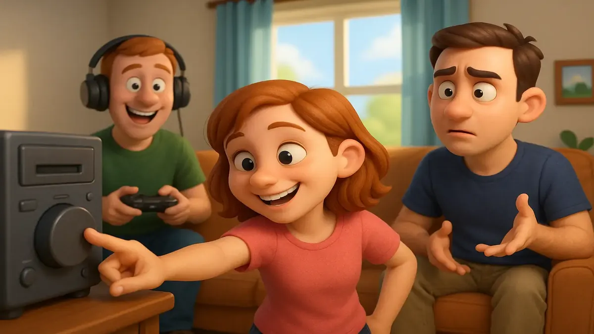 கடற்படை மிதிவண்டி வீரர்கள், ஒரு இனிய குடியிருப்பில், தங்களின் முந்தைய சாகசங்களை நினைவூட்டும் 3D கார்டூன் படம்.