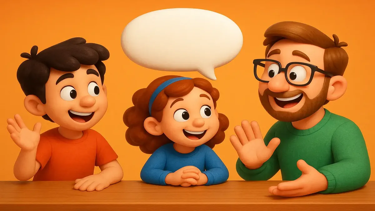 Cartoon-3D illustration of a lively discussion forum, perfect for sharing diverse thoughts and questions.