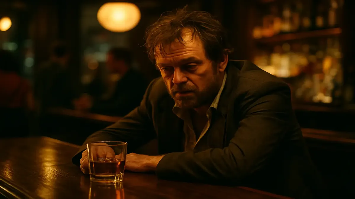 Busy hotel bar scene in a tourist area, capturing the vibrant atmosphere and diverse crowd.