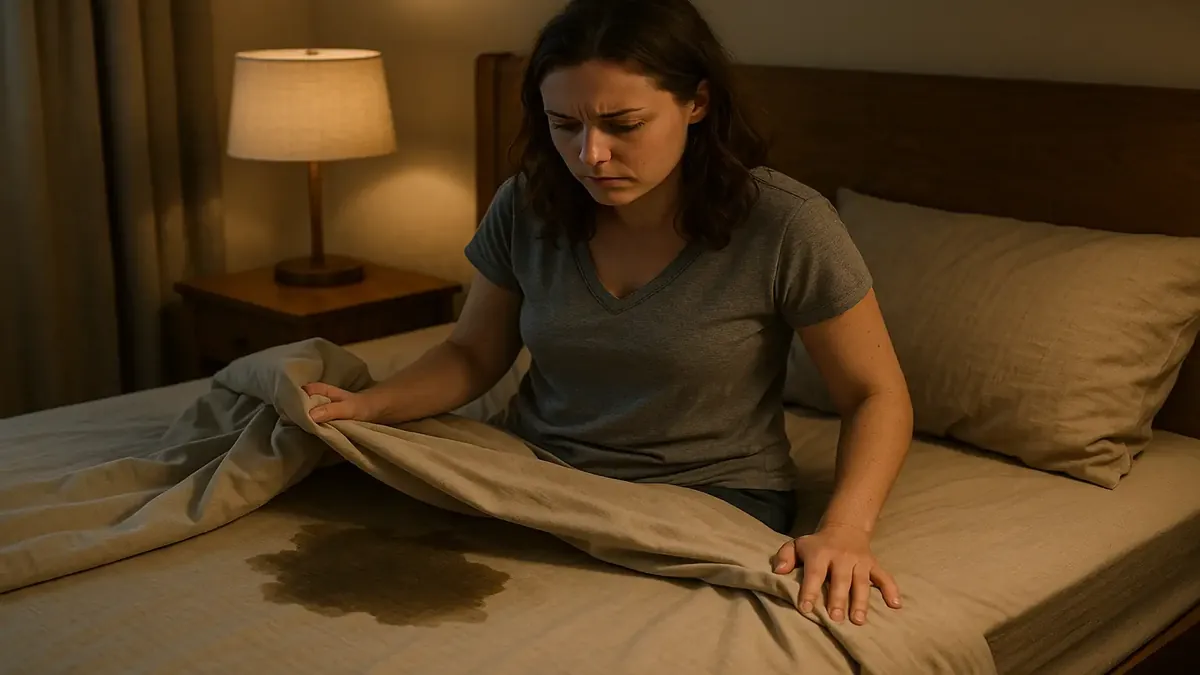 Dog peeing on a bed, highlighting unexpected pet mishaps and the challenges of pet ownership.