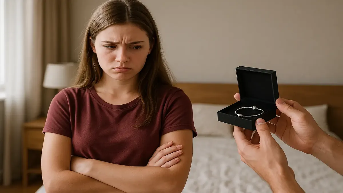 A photorealistic image of a Pandora bracelet, showcasing its intricate design and charm details.