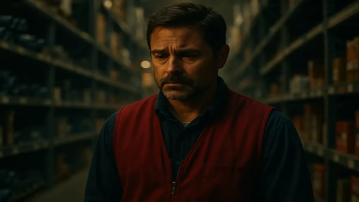 Cinematic view of a Lowe's store interior, showcasing a former associate's journey to management during Covid.