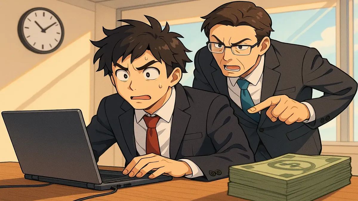 Anime illustration depicting IT consultants managing complex systems, highlighting the cost of micromanagement.