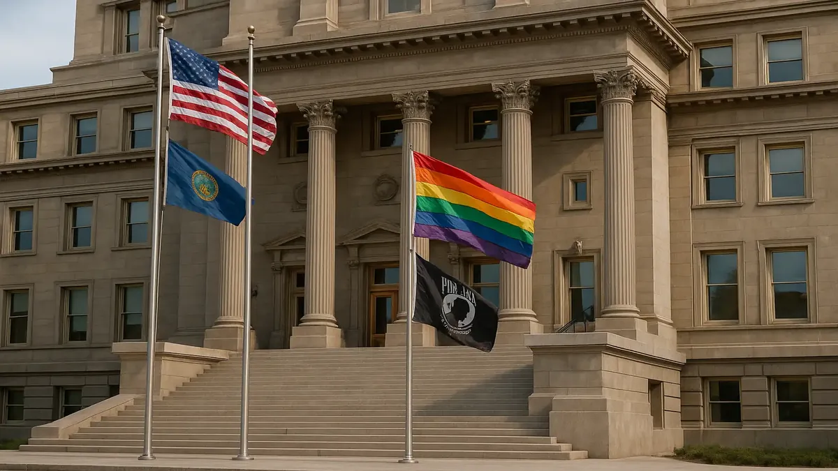 Idaho state legislature restricts cities from flying non-approved flags, including the Pride flag in Boise.