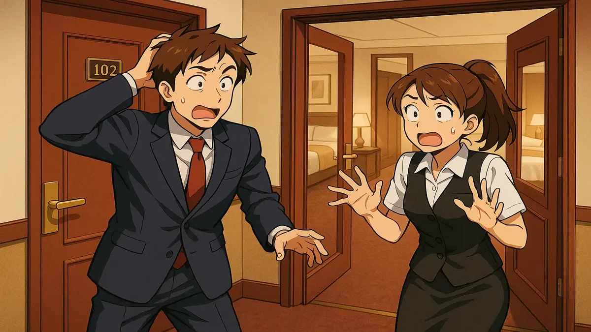 Anime illustration of a person reflecting on past mistakes and lessons learned from a humorous situation.