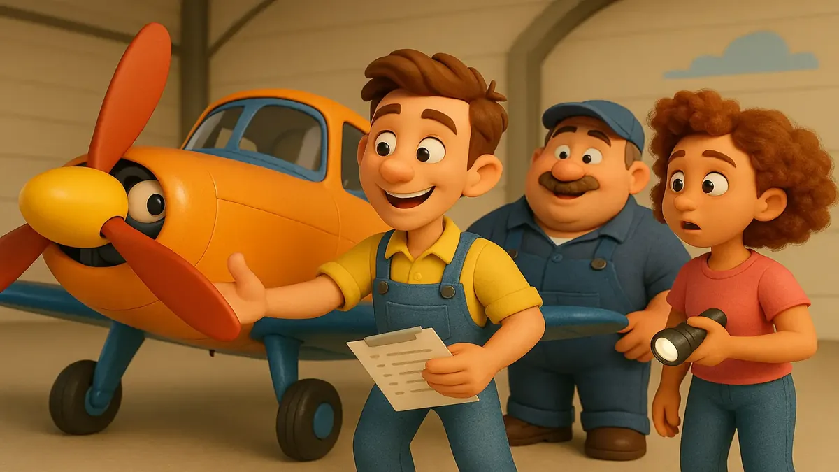 Cartoon-style 3D illustration depicting colleagues sharing memories at a funeral, highlighting the importance of pre-checks.