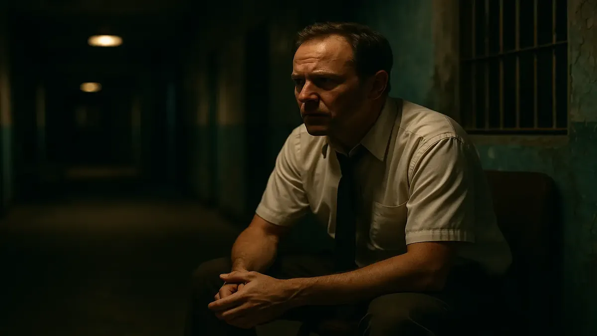 A cinematic scene depicting a hotel corridor at night, hinting at mystery and tension related to guest complaints.