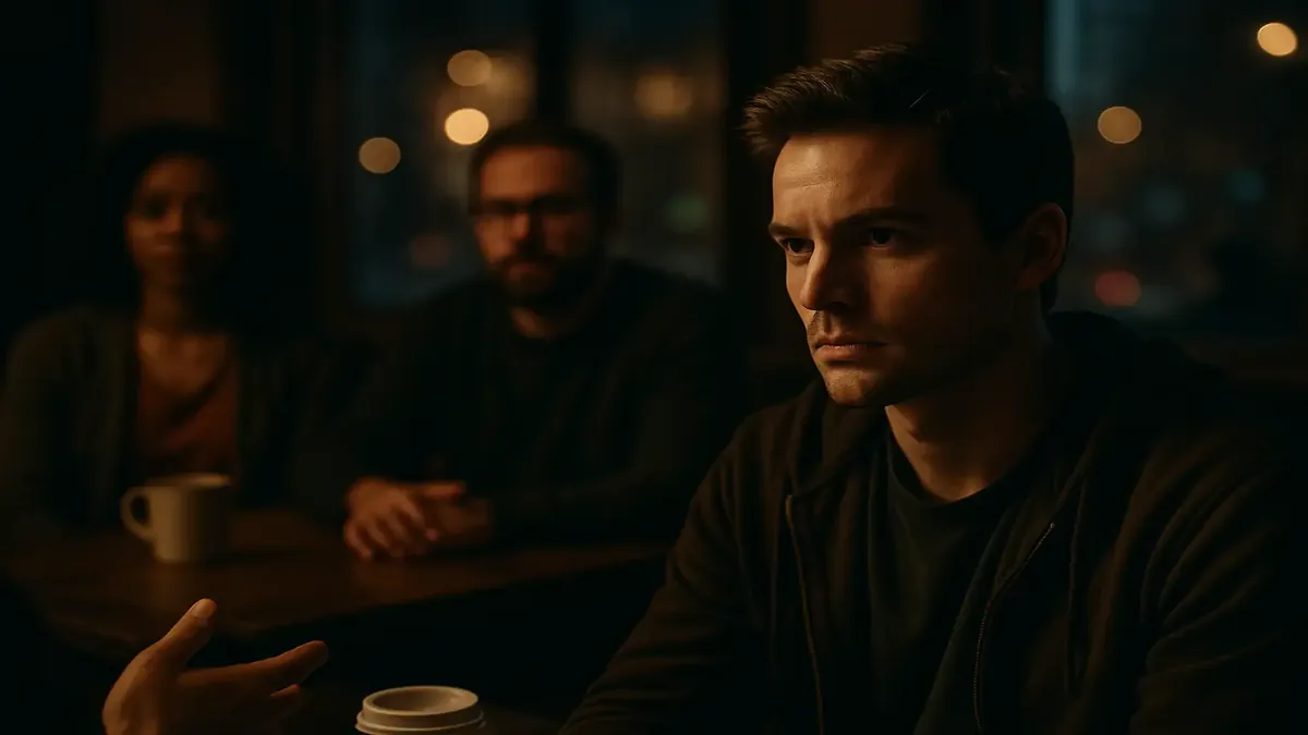 Cinematic scene of a cozy online forum setting, inviting discussions and questions among community members.